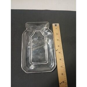 Mason Jar Shape Trinket Dish Tray 8" Clear